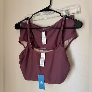 NWT Cupshe Mauve High waisted Two Piece Swimsuit | Size Large